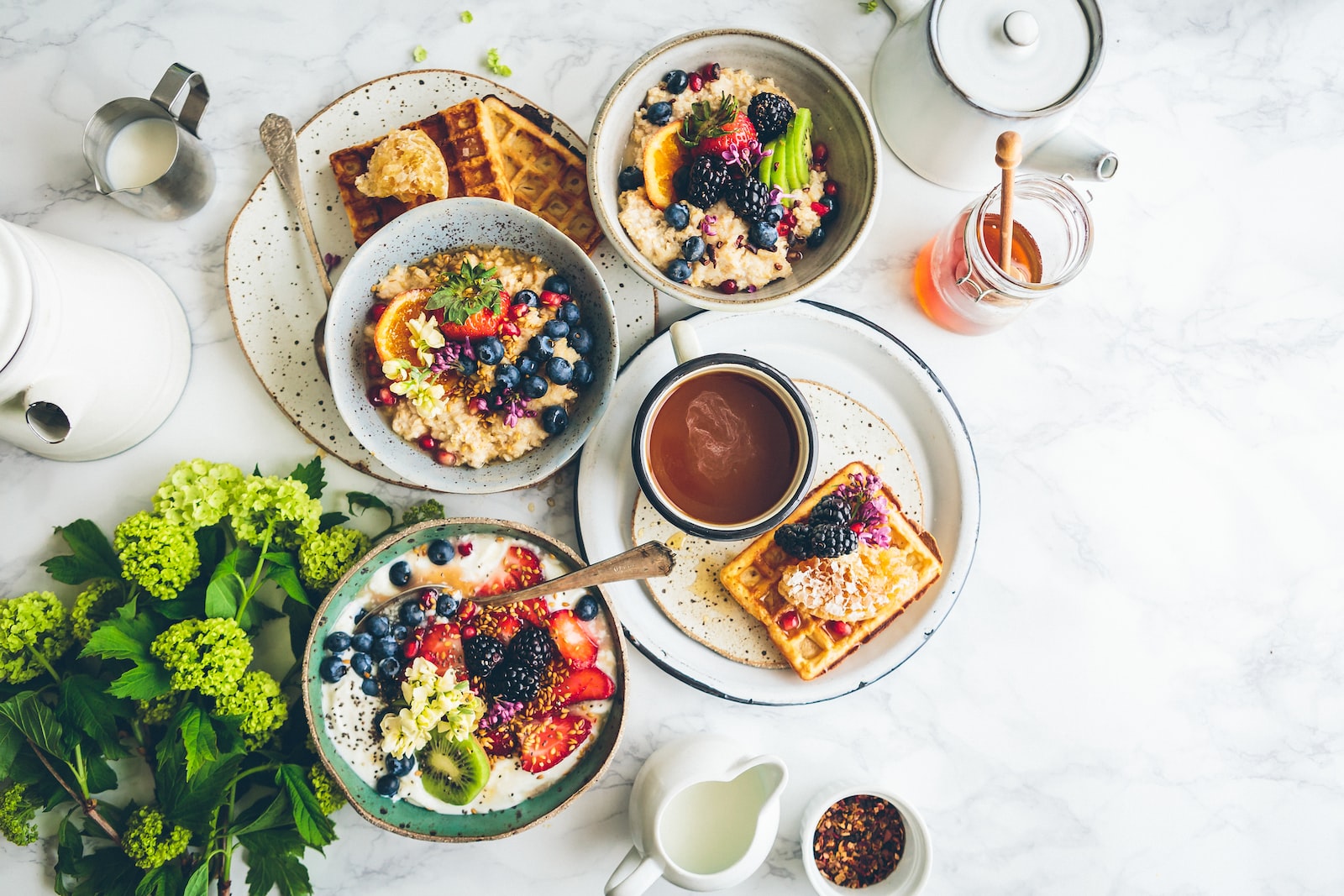 Photo by Brooke Lark fruit salad on gray bowls